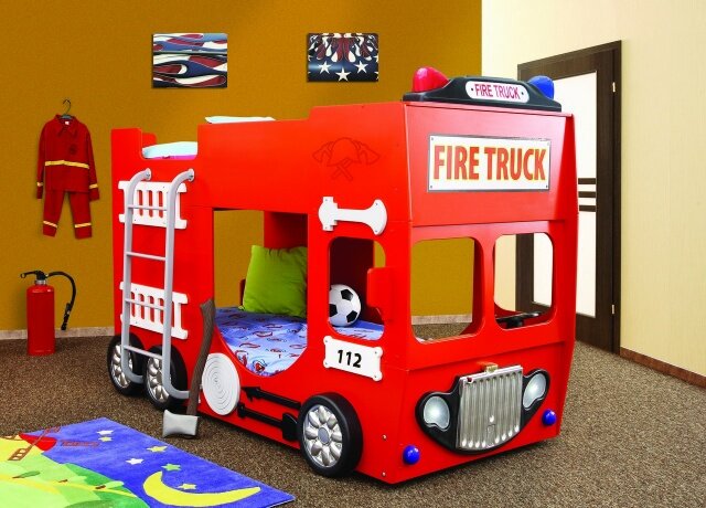 Plastiko Fire Truck Toddler Bunk Bed | Wayfair